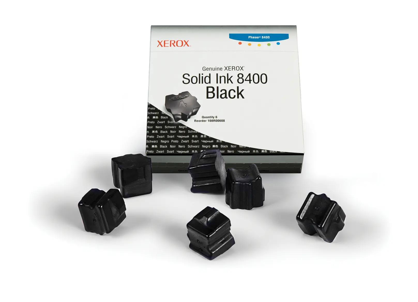 ΜΕΛΑΝΙ ΓΙΑ XEROX ColorStix PHASER 8400 - Μαύρο - 6 τεμ. ράβδοι μελανιού - OUTLET - PN 108R00608
