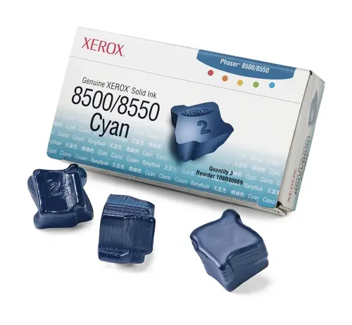 ΜΕΛΑΝΙ ΓΙΑ XEROX ColorStix PHASER 8500/8550 - μελάνι 3 κυανές ράβδοι - OUTLET - PN 108R00669 - 1