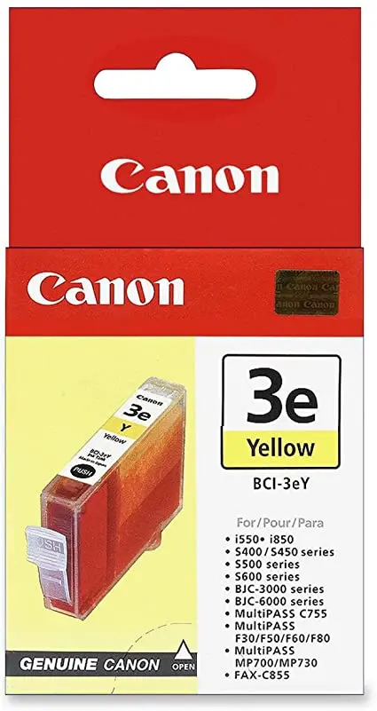 Cap de imprimare pentru Canon i550/850/6100/6500/S400/S500/S600/S45000 - BJC-3000/BJC-6000 - Galben - BCI-3eY (BCI3eY) - PN 4482A002