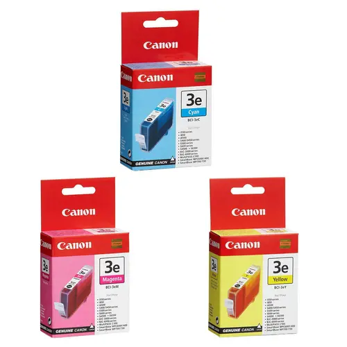 Set de 3 capete de imprimare pentru Canon i550/850/6100/6500/S400/S500/S600/S45000 - BJC-3000/BJC-6000 - Multipack - BCI-3eC (BCI3eC)/BCI-3eM - 1