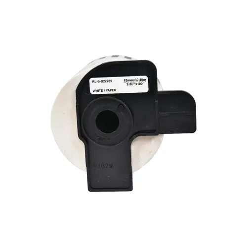 ЛЕНТА ЗА ЕТИКЕТНИ ПРИНТЕРИ BROTHER ТИП QL - CONTINUOUS PAPER TAPE - 62 mm x 30,48 m - DK22205 (DK-22205) - PN RL-BR-DK22205 - G&G - image 1