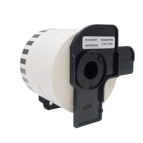 BANDĂ PENTRU IMPRIMANTE DE ETICHETE BROTHER TIP QL - BANDĂ CONTINUĂ DE HÂRTIE - 62 mm x 30,48 m - DK22205 (DK-22205) - PN RL-BR-DK22205 - G&G - 1