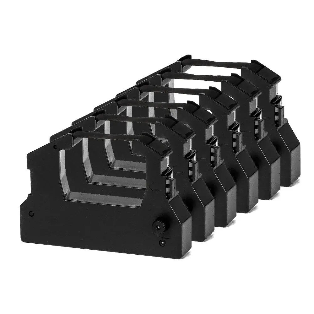 КОМПЛЕКТ 6 ЛЕНТИ ЗА МАТРИЧЕН ПРИНТЕР EPSON LQ-100 (LQ100)/150/150K/ACTIONPRINTER 3250/AP3250 - Black - 6 PCS - PN RR-EP-LQ100-BK - G&G