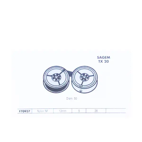 RULOU PENTRU IMPRIMANTĂ MATRICIALĂ SAGEM TX 20/35E/2000 - Negru - OUTLET - 6 m x 13 mm