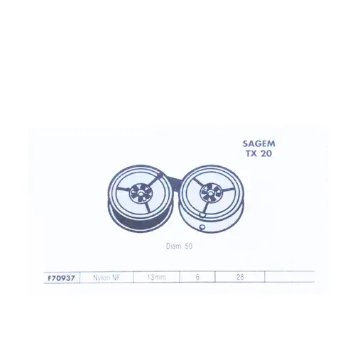 ΡΟΛΟ ΓΙΑ ΜΗΤΡΙΚΟ ΕΚΤΥΠΩΤΗ SAGEM TX 20/35E/2000 - Μαύρο - OUTLET - 6 m x 13 mm - 1