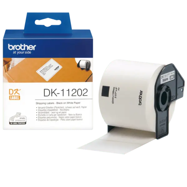 ЛЕНТА ЗА ЕТИКЕТНИ ПРИНТЕРИ BROTHER ТИП QL - SHIPPING LABEL - 62 mm x 100 mm x 300 - PN DK11202 (DK-11202)