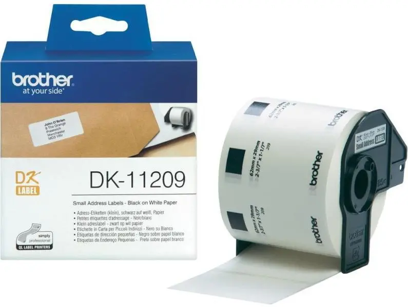 ЛЕНТА ЗА ЕТИКЕТНИ ПРИНТЕРИ BROTHER ТИП QL - SMALL ADDRESS LABELS - 29 mm x 62 mm x 800 - PN DK11209 (DK-11209)