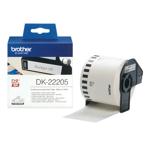 ЛЕНТА ЗА ЕТИКЕТНИ ПРИНТЕРИ BROTHER ТИП QL - CONTINUOUS PAPER TAPE - 62 mm x 30,48 m - PN DK22205 (DK-22205)