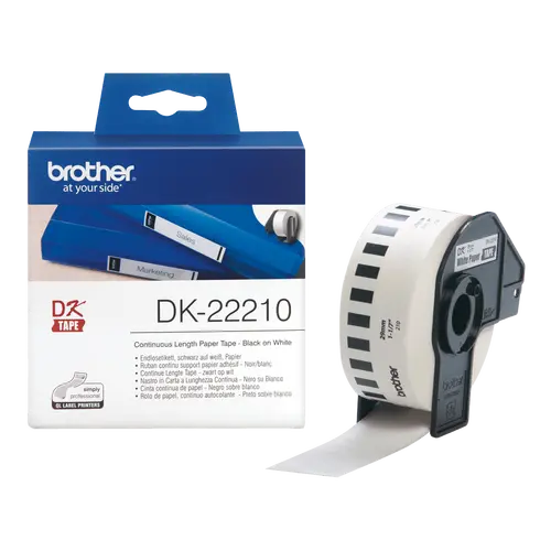 ЛЕНТА ЗА ЕТИКЕТНИ ПРИНТЕРИ BROTHER ТИП QL - CONTINUOUS PAPER TAPE - 29 mm x 30,48 m - PN DK-22210 (DK22210)
