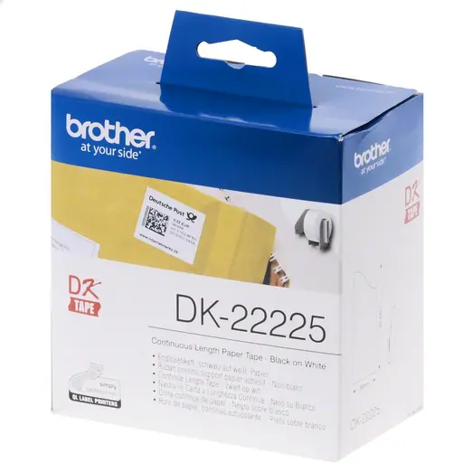 ЛЕНТА ЗА ЕТИКЕТНИ ПРИНТЕРИ BROTHER ТИП QL - CONTINUOUS PAPER TAPE - 38 mm x 30,48 m - PN DK-22225 (DK22225)