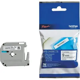 BANDĂ PENTRU IMPRIMANTE DE ETICHETE BROTHER P-Touch/P-Touch M - 9 mm x 8,00 m - BANDĂ NEGRU PE ALB - PN MK-221BZ (MK221BZ) - 1
