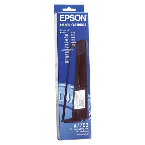 ΤΑΙΝΙΑ ΓΙΑ ΜΗΤΡΙΚΟ ΕΚΤΥΠΩΤΗ EPSON LQ 800/850/850+/200/300/300+/400/500/510/50/70/70+/580 - /7753/ - ERC-19 (ERC19) - Μαύρο - PN C13S015021 - 1