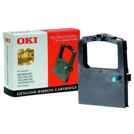 BANDĂ PENTRU IMPRIMANTĂ MATRICIALĂ OKI ML182/ML280/ML320/ML390/ML391/ML3321 - Negru - PN 01108002 / 09002303