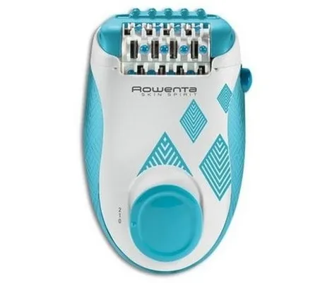 Епилатор, Rowenta EP2910F1 Skin Spirit Blue, compact, 2 speeds, multi-angle tech, curve sensor, pain free tech, cleaning brush