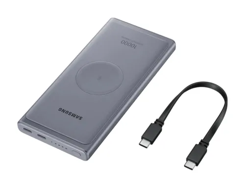 Външна батерия, Samsung Wireless Power Bank, USB Type-C, Grey - image 3