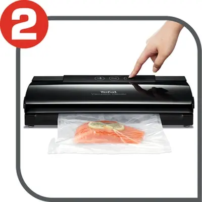 Aparat de vidat, Tefal VT254070 Vacupack classic plastic, „vacuum & seal” automat, 18 pungi incluse, depozitare verticală, funcții de sigilare - 3