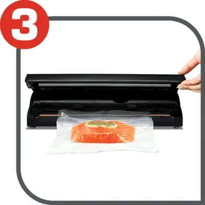 Aparat de vidat, Tefal VT254070 Vacupack classic plastic, „vacuum & seal” automat, 18 pungi incluse, depozitare verticală, funcții de sigilare - 4