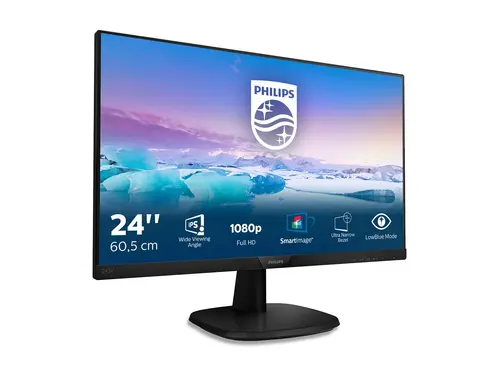 Монитор, Philips 243V7QJABF, 23.8" IPS WLED, 1920x1080@75Hz, 4ms GtG, 250cd m/2, 1000:1, DCR 200M:1, FlickerFree, Low Blue Mode, 2Wx2, Tilt, D-SUB, HDMI, DP - image 4