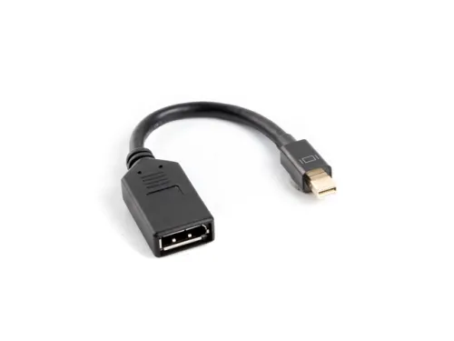 Адаптер, Lanberg adapter display port mini (m) -> display port (f), 10cm cable, black