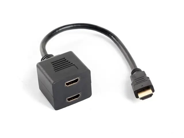 Адаптер, Lanberg adapter HDMI-A (m) -> HDMI-A (f) x2 splitter, 20cm cable