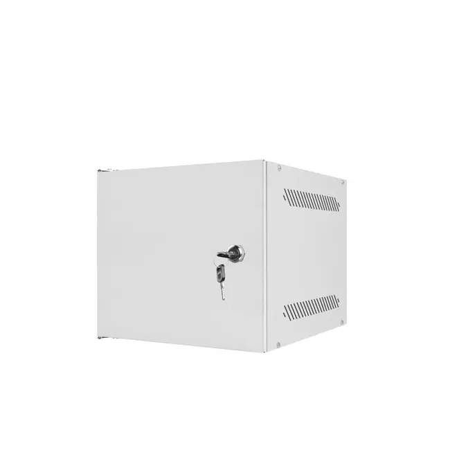 Комуникационен шкаф, Lanberg rack cabinet 10" wall-mount 4U / 280x310 for self-assembly (flat pack) with metal door, grey - image 1