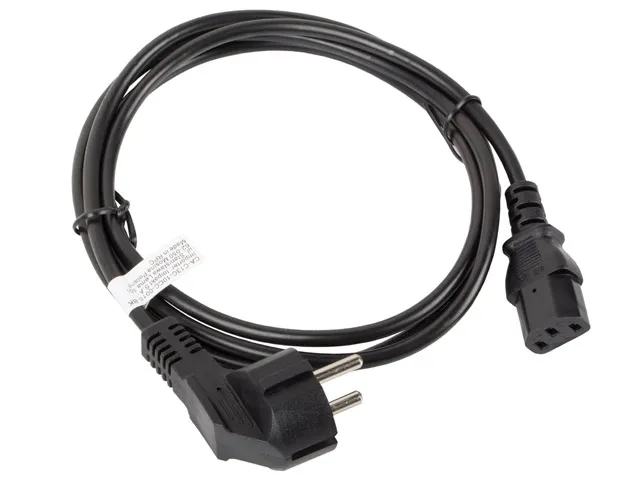 Кабел, Lanberg CEE 7/7 -> IEC 320 C13 power cord 1.8m, black - image 1