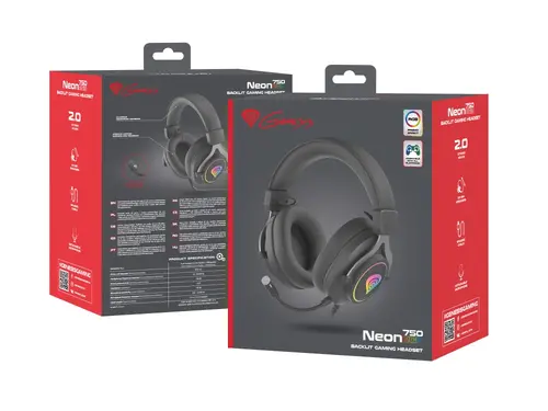 Слушалки, Genesis Gaming Headset Neon 750 With Microphone RGB Illumination Black - image 7