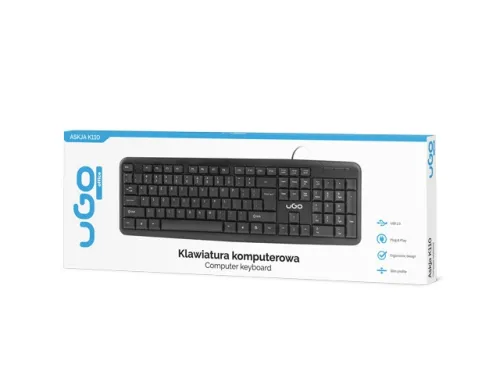 Клавиатура, uGo Keyboard Askja K110 US Layout Wired - image 4
