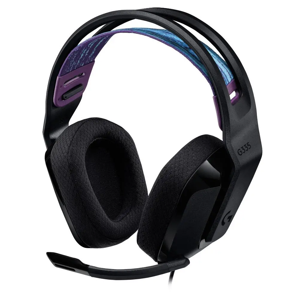 Căști, Logitech G335 Gaming Headset, PRO-G 40 mm Drivers, DTS Headphone:X 2.0 Surround, microfon Blue Voice, 240 g, negre