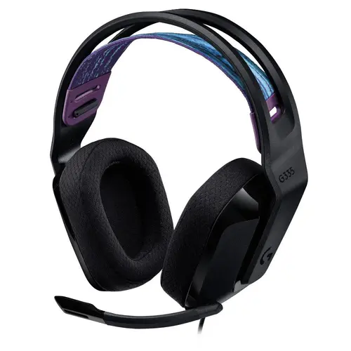 Ακουστικά, Logitech G335 Gaming Headset, PRO-G 40 mm Drivers, DTS Headphone:X 2.0 Surround, μικρόφωνο Blue Voice, 240 g, μαύρα - 1