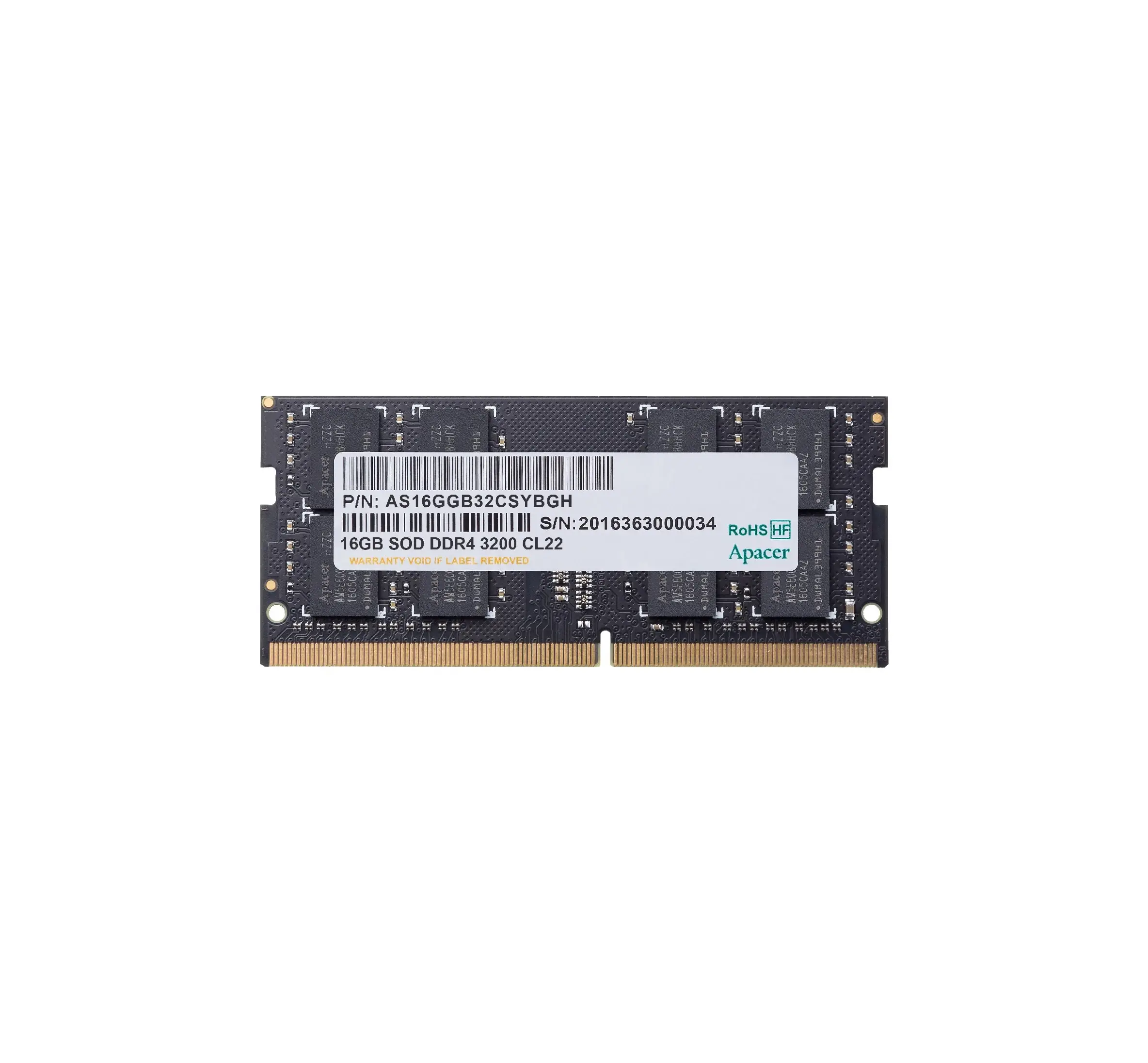 Μνήμη, Apacer 16GB Notebook Memory - DDR4 SODIMM 3200MHz