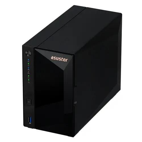 Мрежов сторидж, Asustor AS3302T, 2 bay NAS, Realtek RTD1296, Quad-Core, 1.4GHz, 2GB DDR4(not ex.), 2.5GbE x1, USB3.2 Gen1 x3, WOW (Wake on WAN), Ttoolless installation, with hot-swappable tray, hardware encryption, MyArchive, EZ connect, EZ Sync, WoL, System Sleep Mode - image 1
