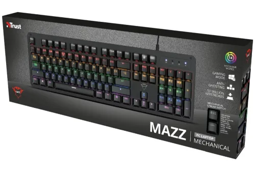 Клавиатура, TRUST GXT 863 Mazz Mechanical Illuminated Keyboard US - image 10