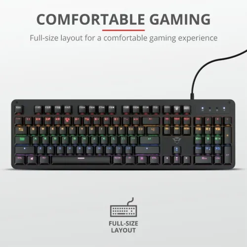 Клавиатура, TRUST GXT 863 Mazz Mechanical Illuminated Keyboard US - image 8