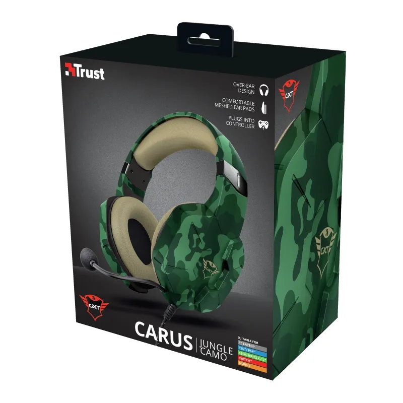 Слушалки, TRUST GXT 323C Carus Gaming Headset Jungle Camo - image 11