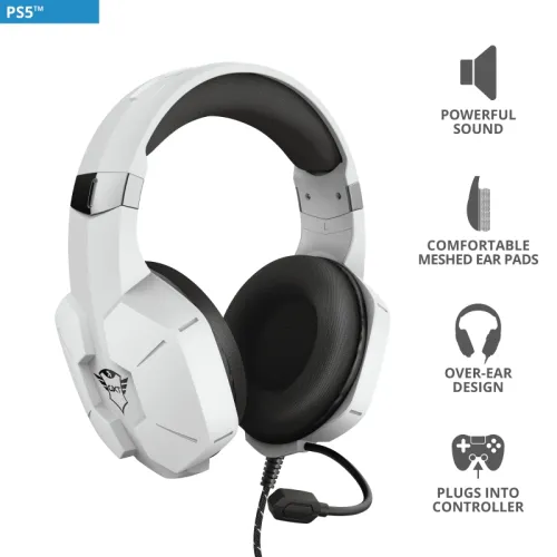 Слушалки, TRUST GXT 323W Carus Gaming Headset PS5 - image 7