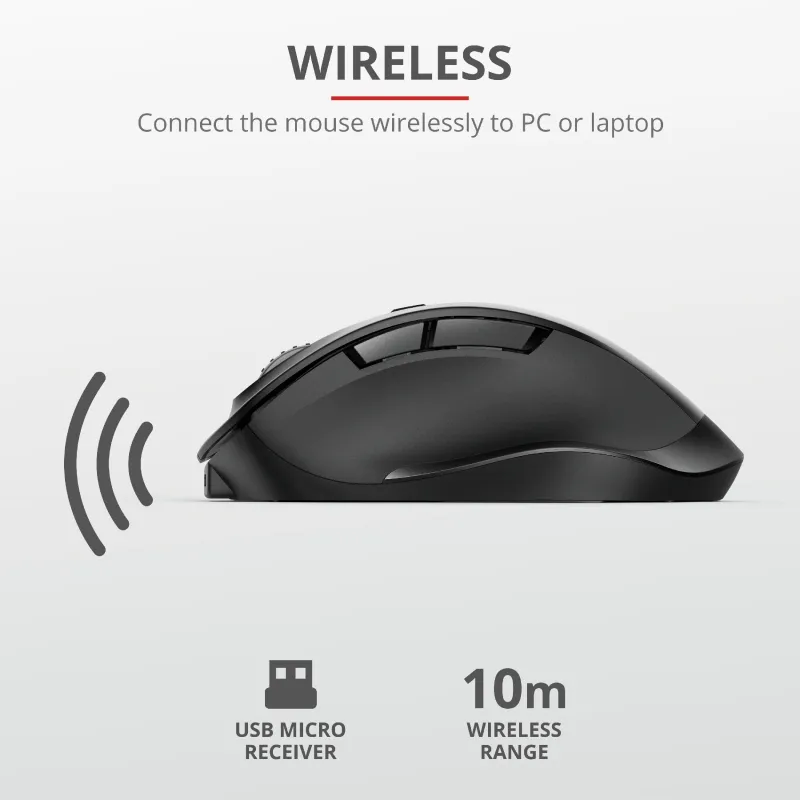 Мишка, TRUST Fyda Wireless Ergonomic Rechargeable Mouse - image 9