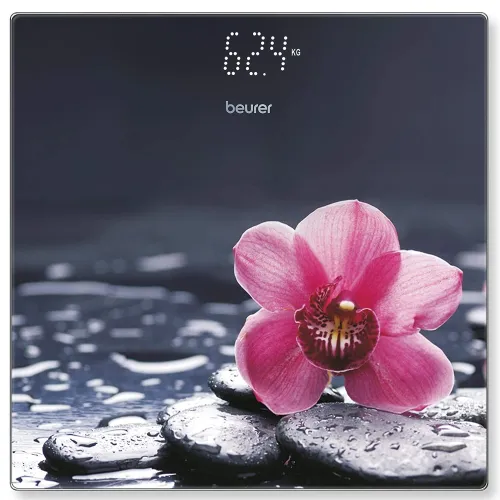 Везна, Beurer GS 215 Relax Glass bathroom scale non-slip surface; Automatic switch-off, overload indicator;  height 2.7 cm ; 180 kg / 100 g  5 years warranty - image 1