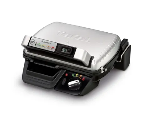 Барбекю, Tefal GC451B12 Super Grill with timer, 600cm2 cooking surface, 2000W, 2 cooking positions (grill, BBQ), 3 settings + max, light indicator, digital timer, adjusted thermostat, vertical storage, non-stick die-cast alum. plates, removable plates