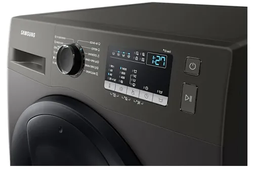 Пералня, Samsung WW80T4540AX/LE, Washing Machine, 8 kg, 1400 rpm,  Energy Efficiency D, Add Wash,  Hygiene Steam, Spin Efficiency A, WiFi, Stainless steel, Black door - image 8