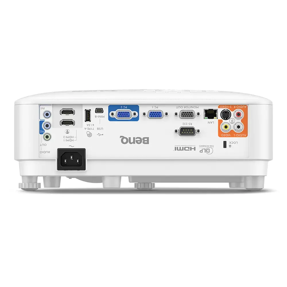 Мултимедиен проектор, BenQ MW826STH, Short Throw, 87"@1m, WXGA 1280x800, 3500 AL, 20000:1, VGA, RCA, S-Video, 2xHDMI, Audio In/Out, Speaker 10W, USB (Type A) x1, LAN (RJ45) x1, IEC62368, Optional interactive kit(PW02/PT12) - image 2