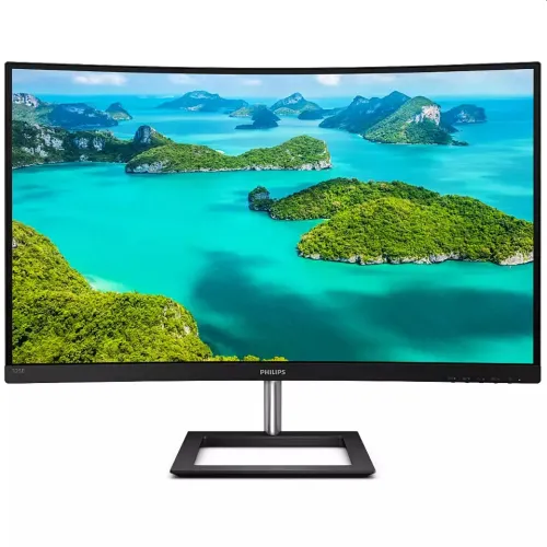 Монитор, Philips 325E1C/00, 31.5", Curved 1500R, VA, WLED, 2560x1440@75Hz, 4ms GTG, 250cd/m2, 3000:1, Mega Infinity DCR, FreeSync/Adaptive Sync, FlickerFree, Low Blue Mode, Tilt, D-SUB, HDMI, DP