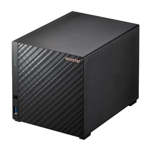 Мрежов сторидж, Asustor AS1104T, 4 bay NAS, Realtek RTD1296, Quad-Core, 1.4GHz, 1GB DDR4 (not expandable), 2.5GbE x1, USB3.2 Gen1 x2, WOW (Wake on WAN), System Sleep Mode, hardware encryption, EZ connect, EZ Sync - image 1