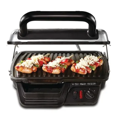 Барбекю, Tefal GC306012 Grill 600 Comfort, 600cm2 cooking surface, 2000W, 3 cooking positions (grill, BBQ, oven), light indicator, adjusted thermostat, vertical storage, non-stick die-cast alum. plates, removable plates - image 1