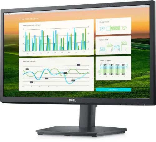 Монитор, Dell E2222HS, 21.5" Wide LED Anti-Glare, VA Panel, 5ms, 3000:1, 250 cd/m2, 1920x1080 Full HD , HDMI, VGA, DisplayPort, ComfortView, speakers, Height, Tilt, Black - image 1