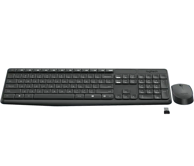 Σετ, Logitech MK235 Ασύρματο πληκτρολόγιο και ποντίκι - Γκρι - US INTL - image 1