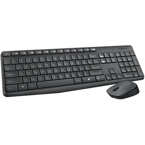 Комплект, Logitech MK235 Wireless Keyboard and Mouse Combo - Grey - US INTL - image 1