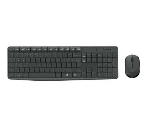 Комплект, Logitech MK235 Wireless Keyboard and Mouse Combo - Grey - US INTL