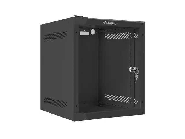 Dulap de comunicații, Lanberg rack cabinet 10" wall-mount 6U / 280x310 pentru autoasamblare (flat pack), negru