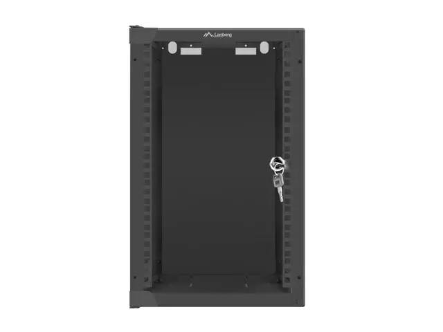 Комуникационен шкаф, Lanberg rack cabinet 10" wall-mount 9U / 280x310 for self-assembly (flat pack), black - image 1